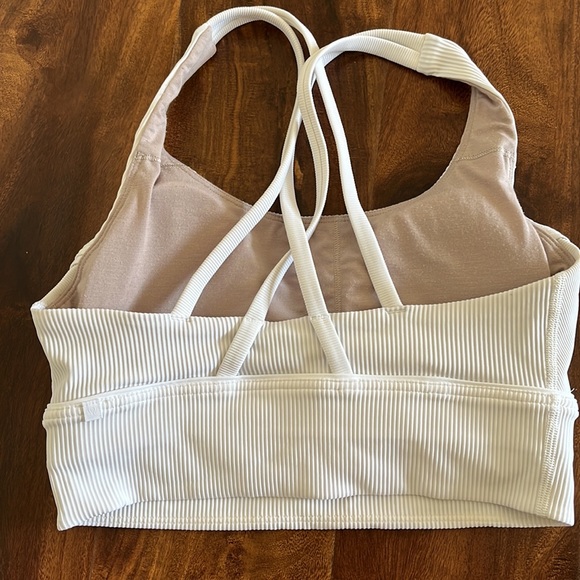 Lululemon energy white ribbed bra - Picture 3 of 3